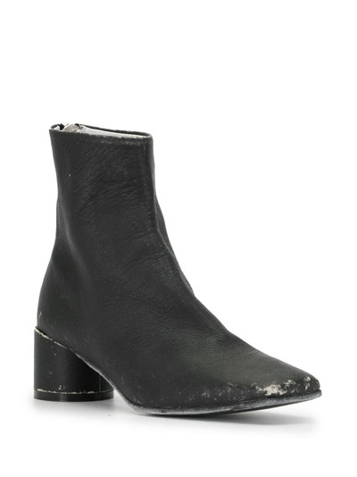 MM6 Maison Margiela distressed leather ankle boots outlook