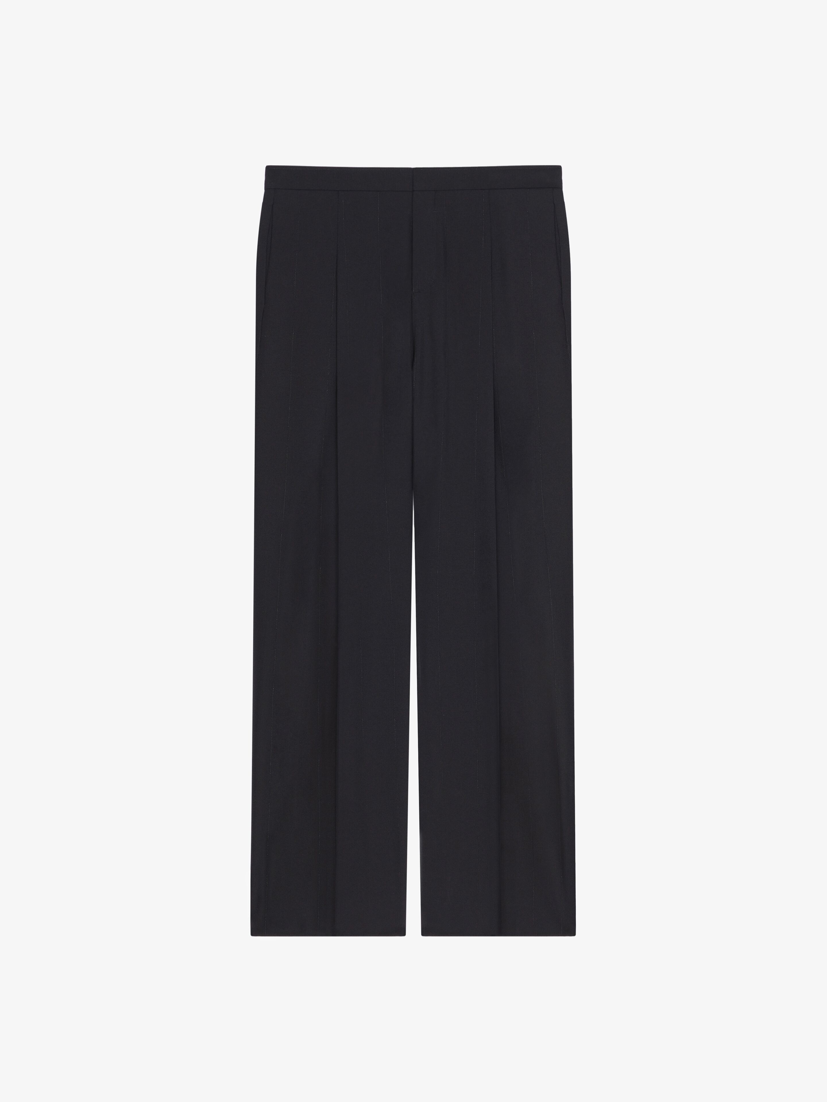 TAILORED PANTS IN WOOL WITH LUREX STRIPES - 1