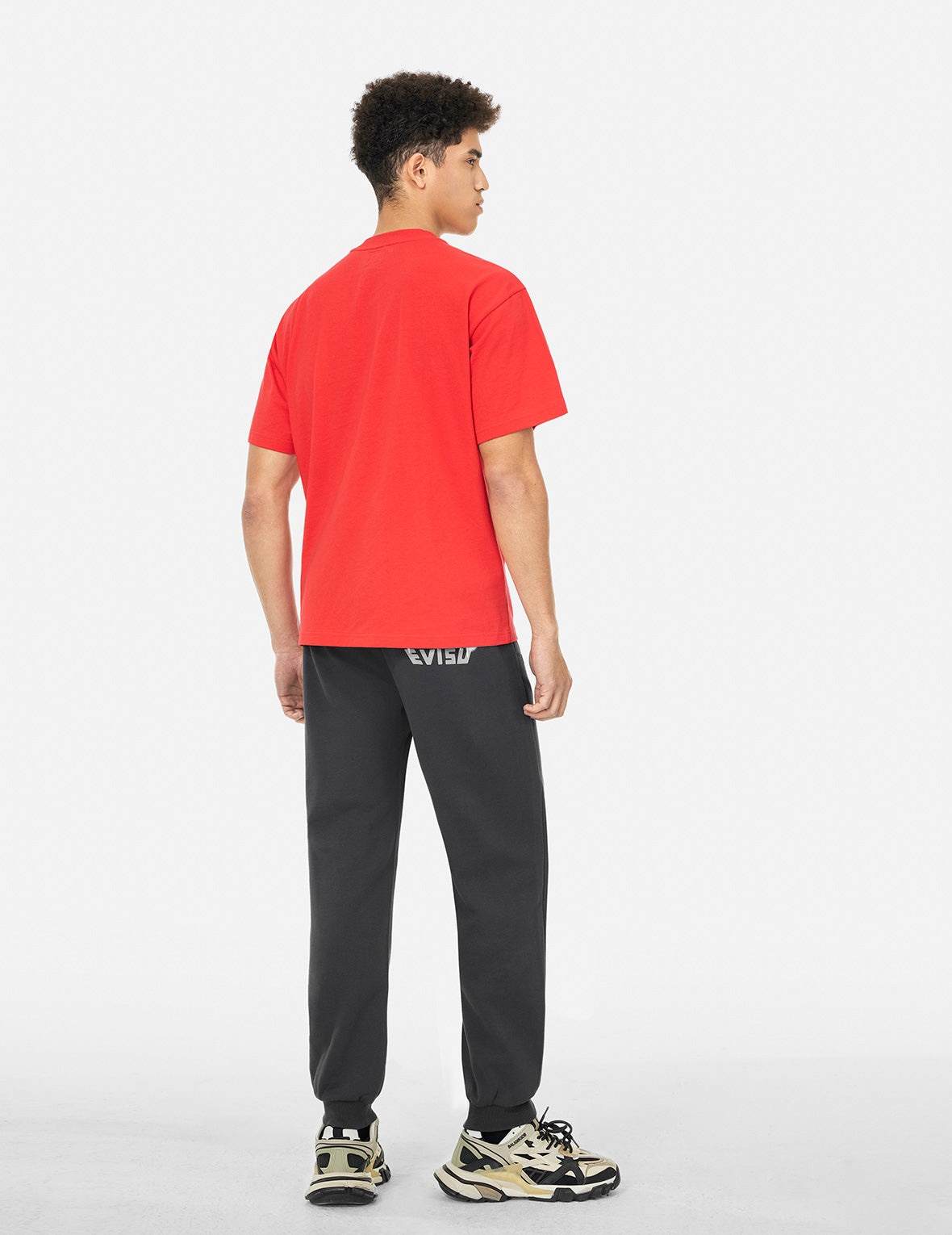 Spray-dyed Seagull and Logo Print Straight Fit Sweatpants - 3