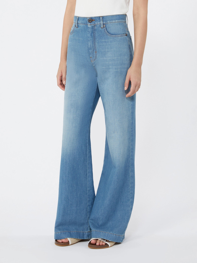 LATINO Linen and cotton denim jeans - NAVY 3