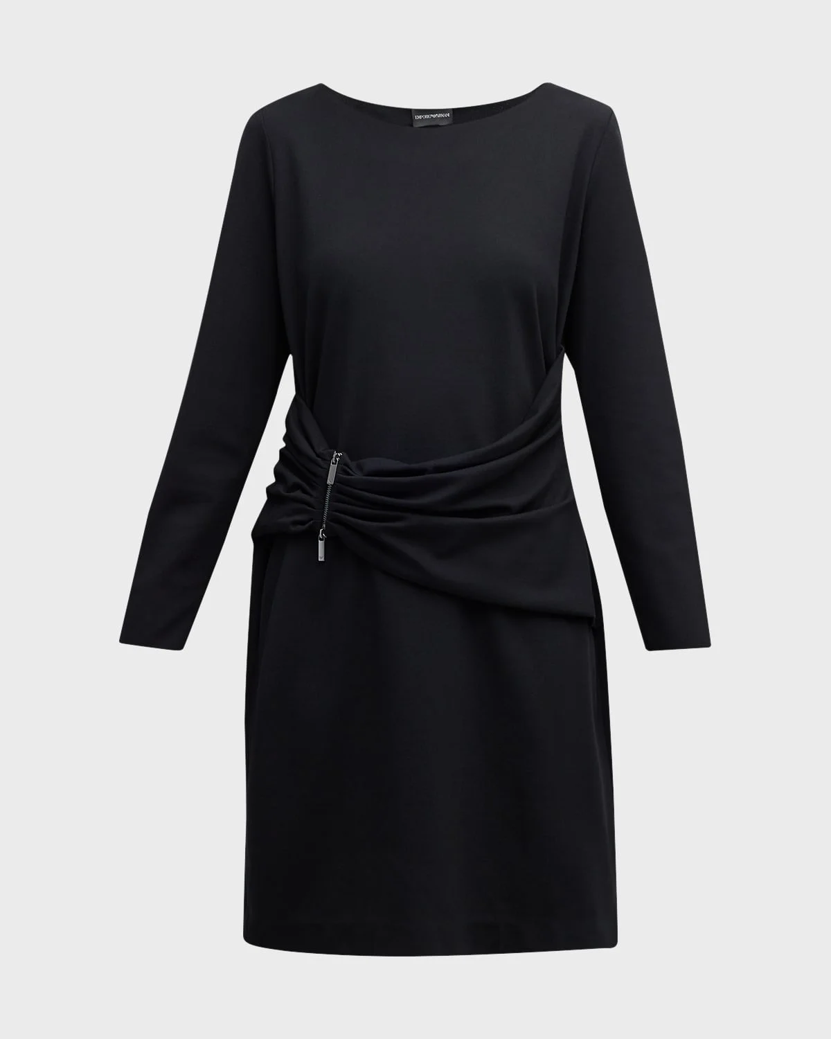 Draped Bateau-Neck Jersey Midi Dress - 1
