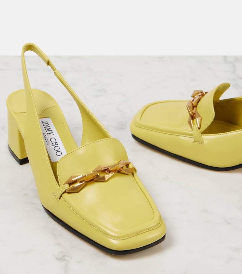 Diamond Tilda 45 leather slingback pumps 6
