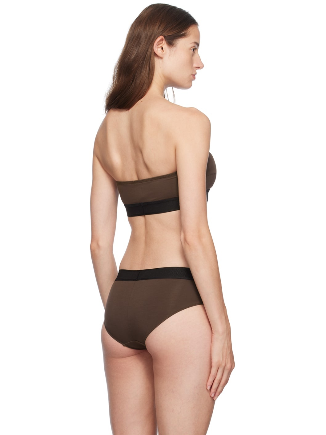 Brown Modal Signature Bandeau Bra - 3