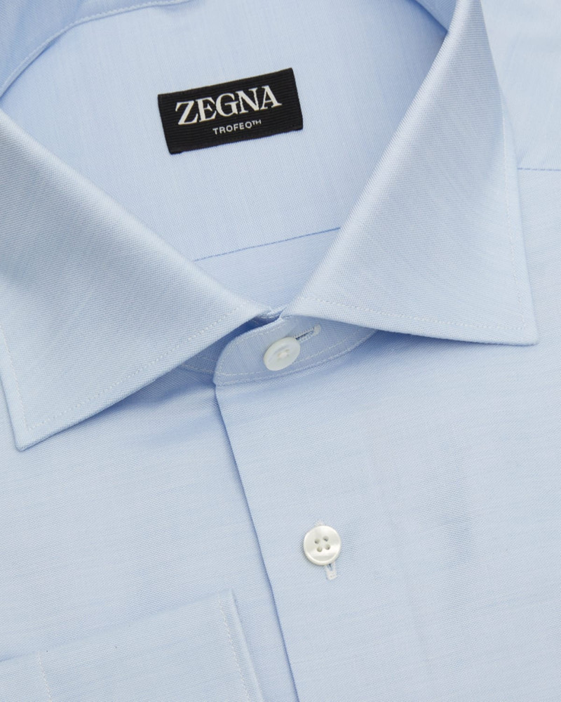 ZEGNA Men's TrofeoTM 코튼 드레스 셔츠 outlook