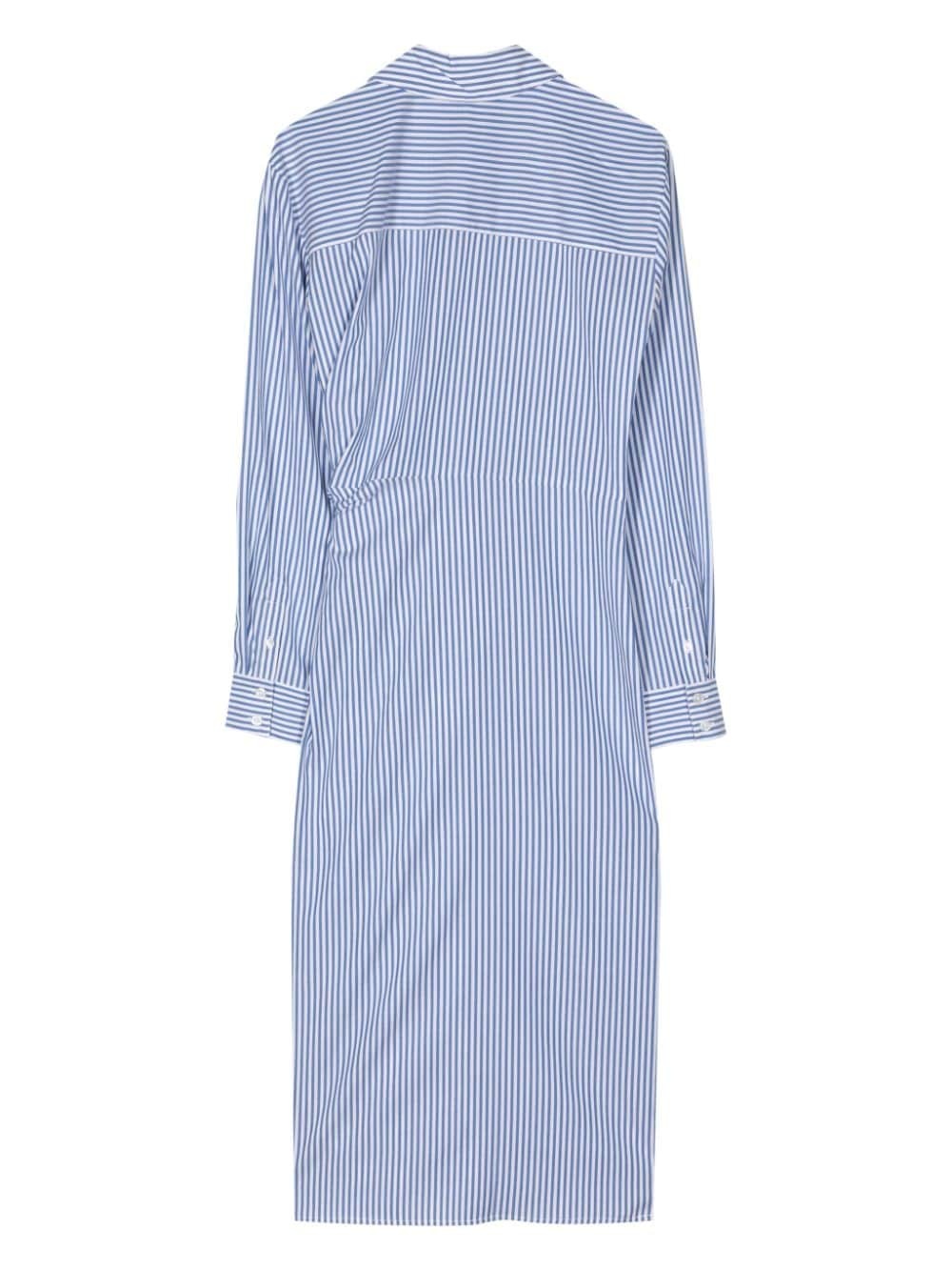 Wright striped cotton wrap dress - 2