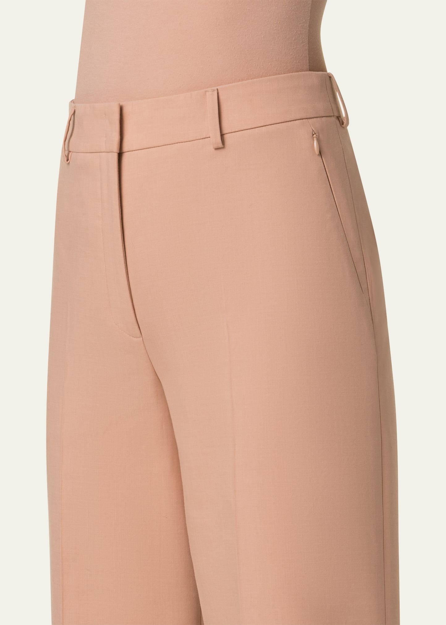 Fior Wool Crepe Double-Face Wide Leg Pants - 5