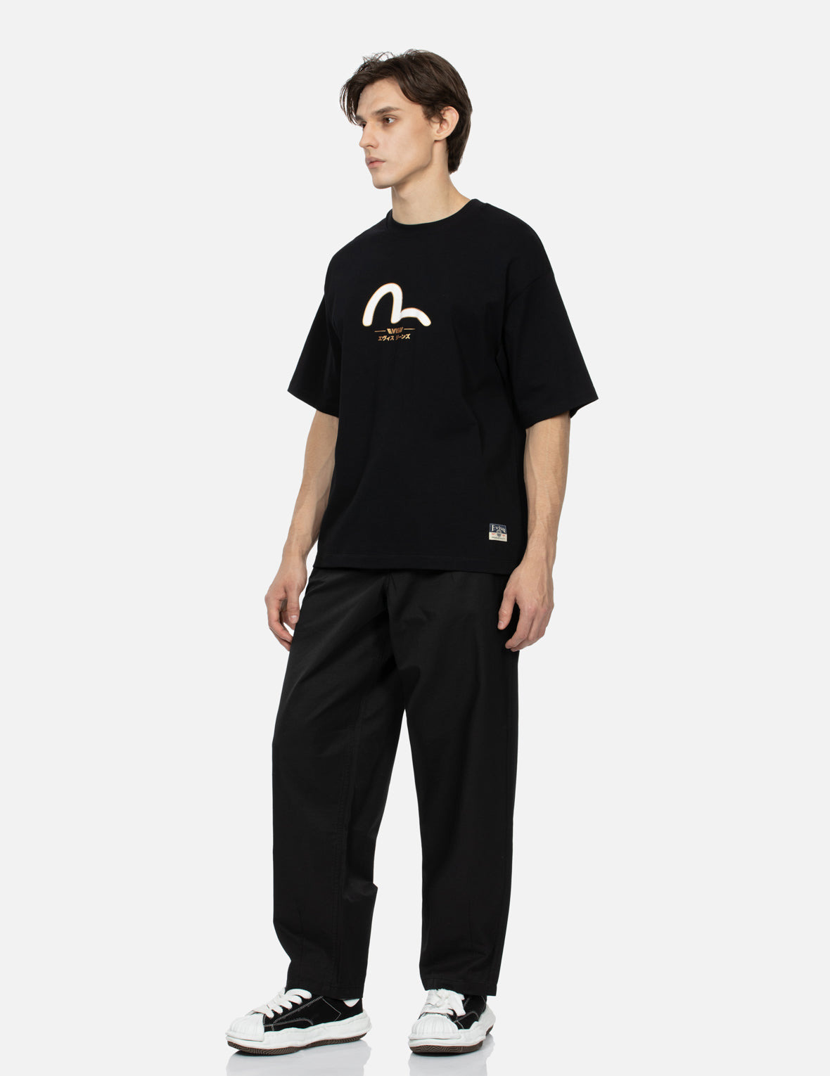 SEAGULL EMBROIDERY BAGGY PANTS - 4