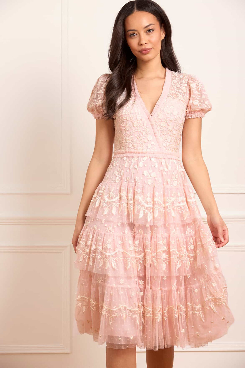 Needle & Thread Layered Lace Midaxi Dress outlook