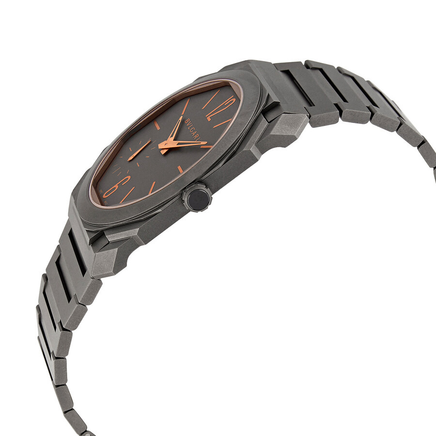 Pre-owned Bvlgari Octo Finissimo Grey Dial Men's Watch 103137 - 2