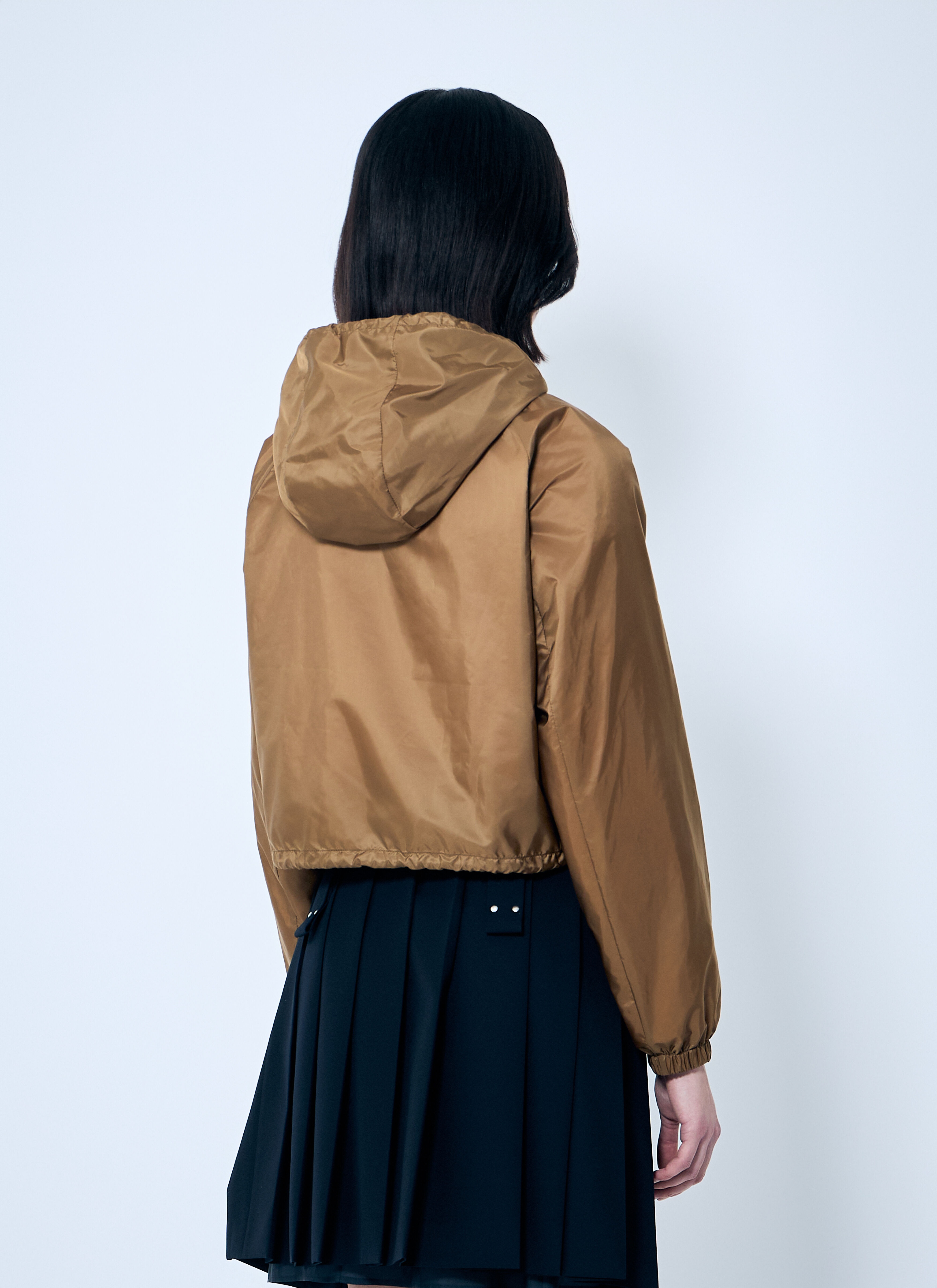Prada Re-Nylon Hooded Jacket With Contrast Trims | lncc