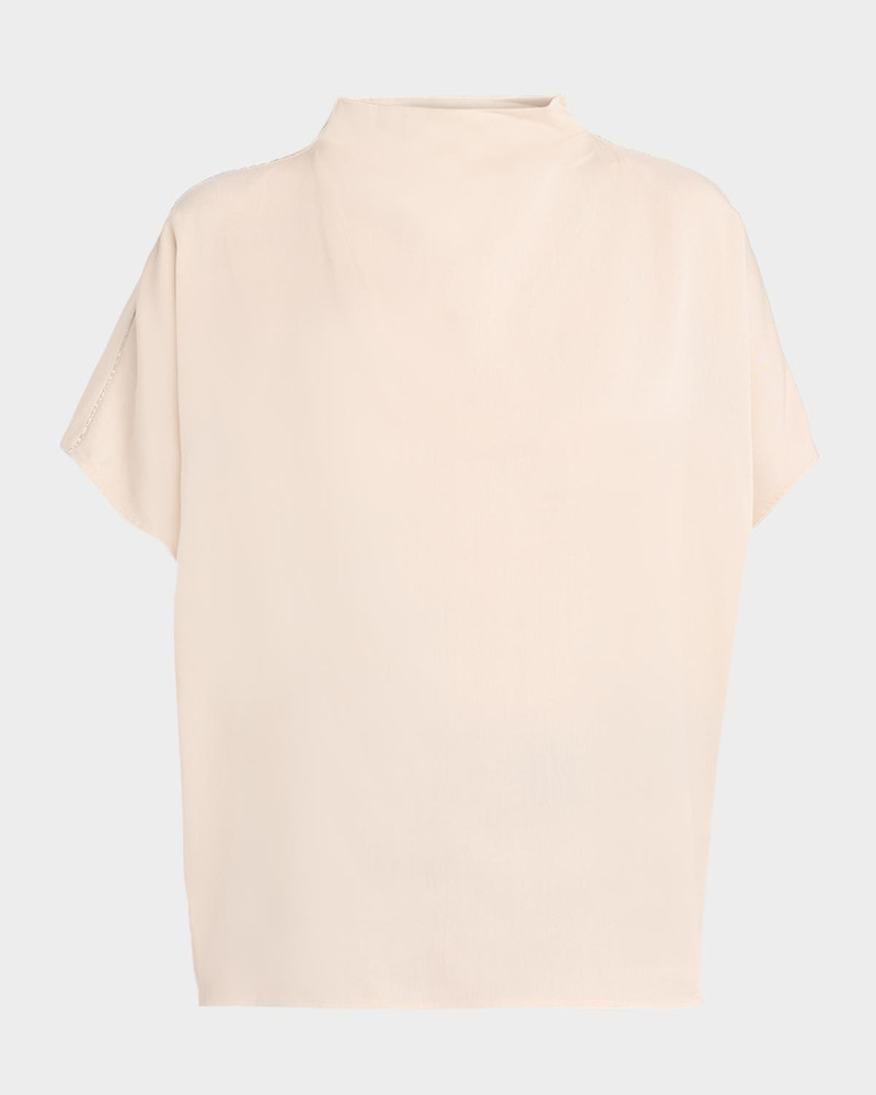Chain-Trim Mock-Neck Shirt 1