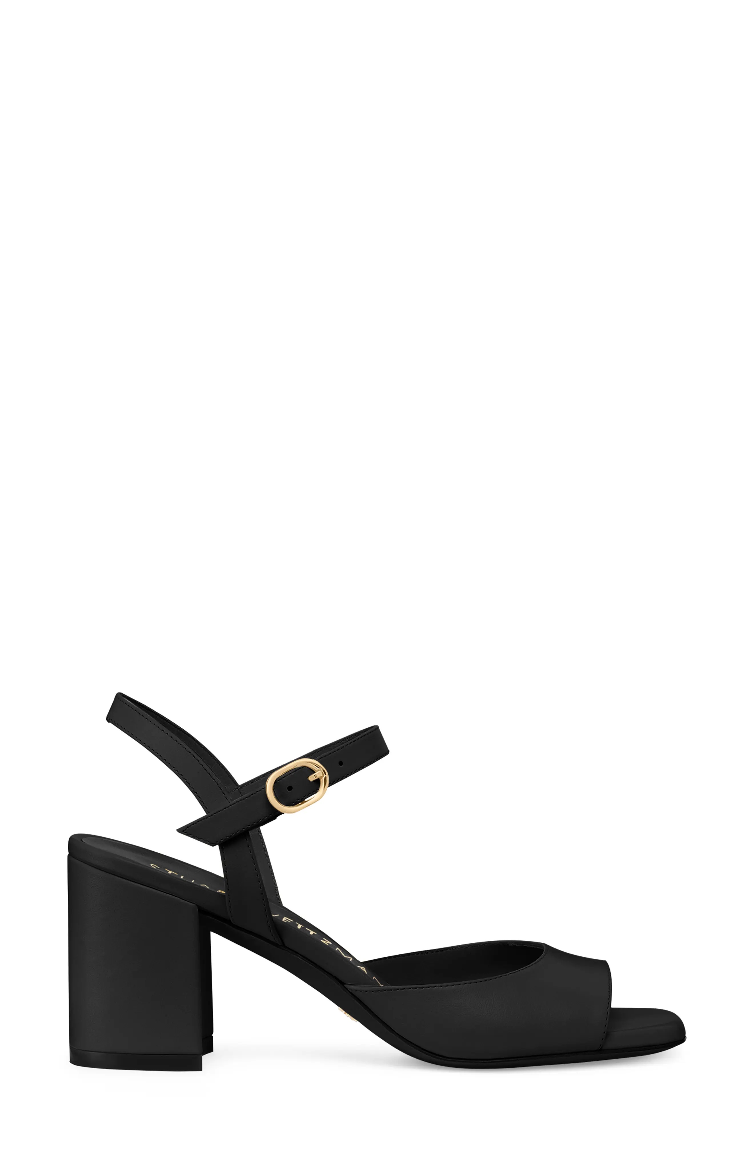 Tia 75 Block Sandal in Black /Black - 3