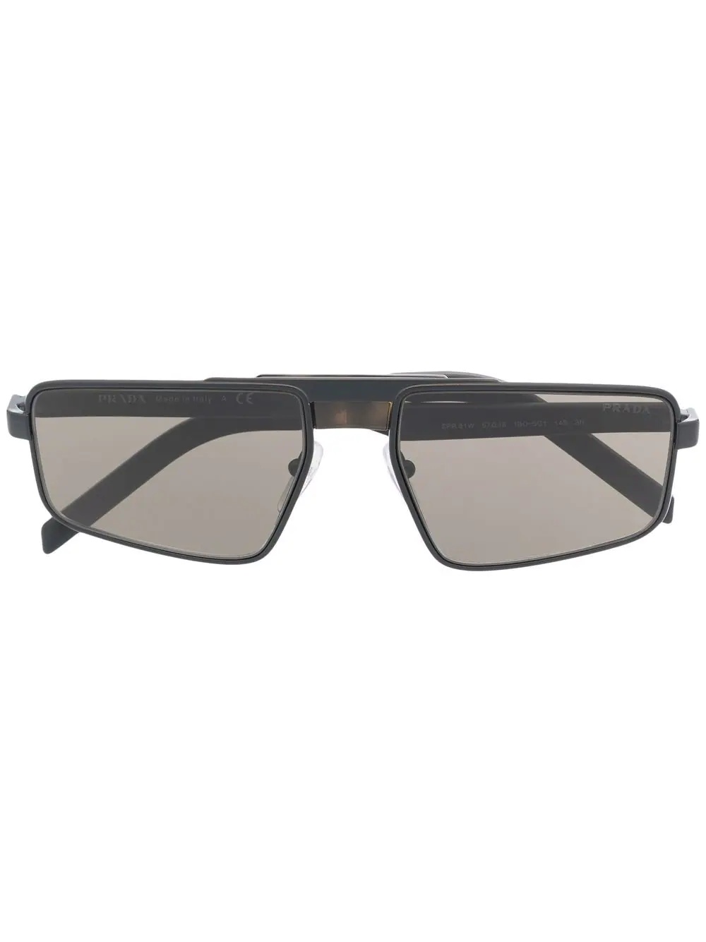 rectangular-frame tinted-lens sunglasses - 1