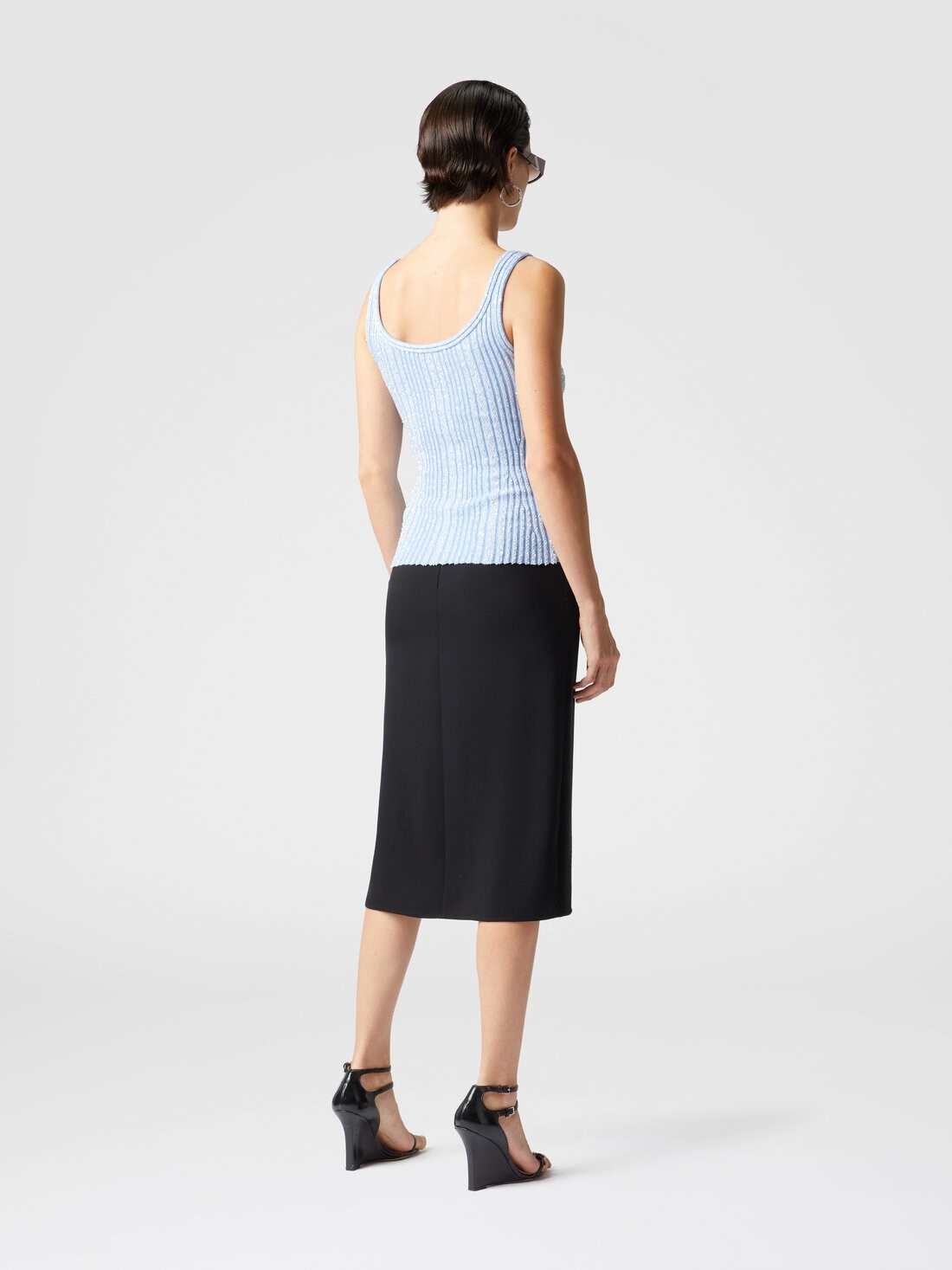 Ribbed tank top with sequins - 3