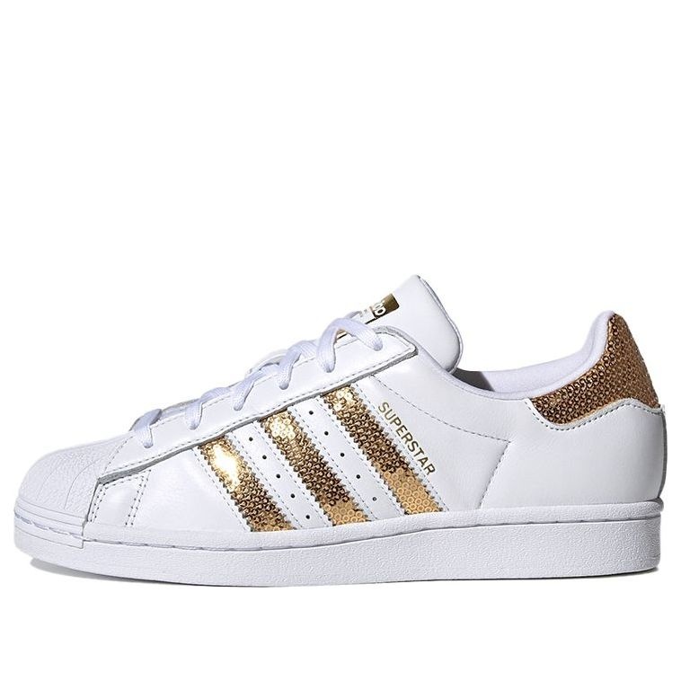 (WMNS) adidas Superstar 'White Gold Sequins' G55658 - 1