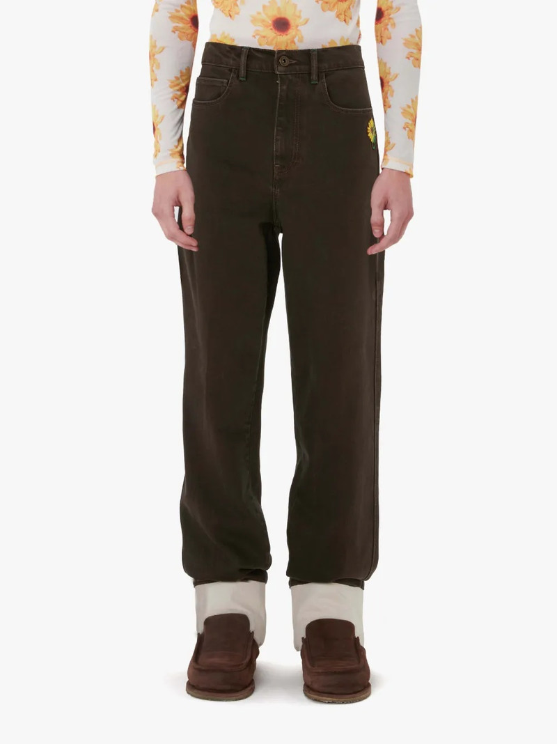 JW Anderson CONTRAST TURN-UP DENIM JEANS outlook