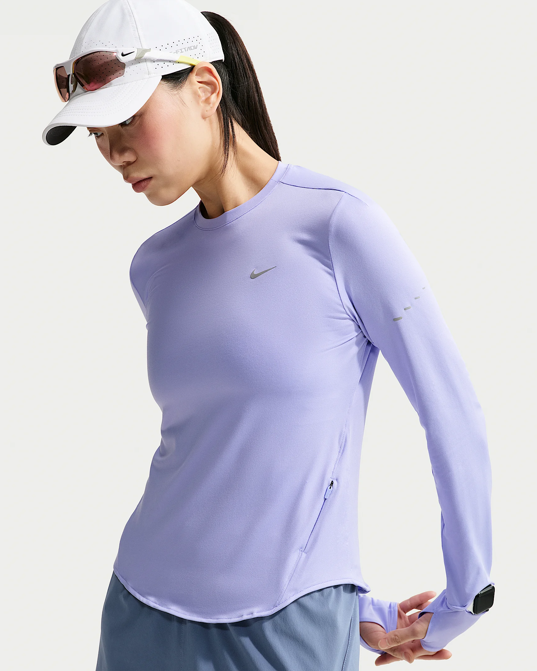 Nike Swift Women's Dri-FIT UV Long-Sleeve Crew-Neck Running Top - 1
