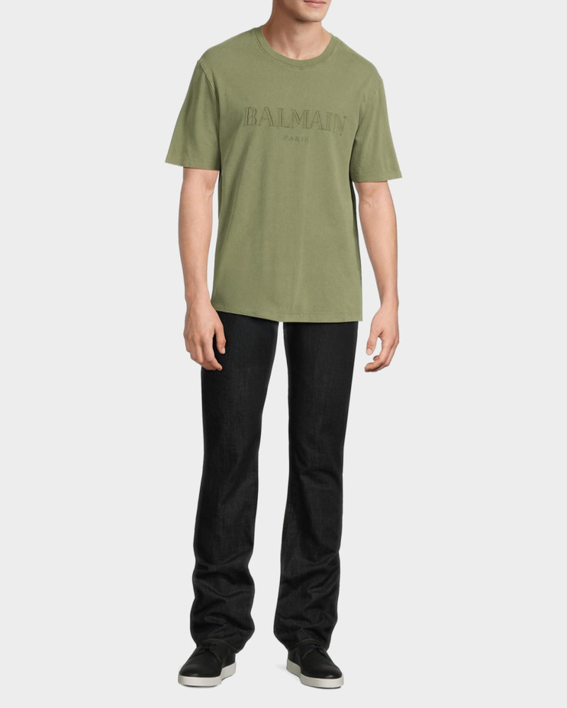 Balmain Logo-Embroidered Cotton T-Shirt outlook