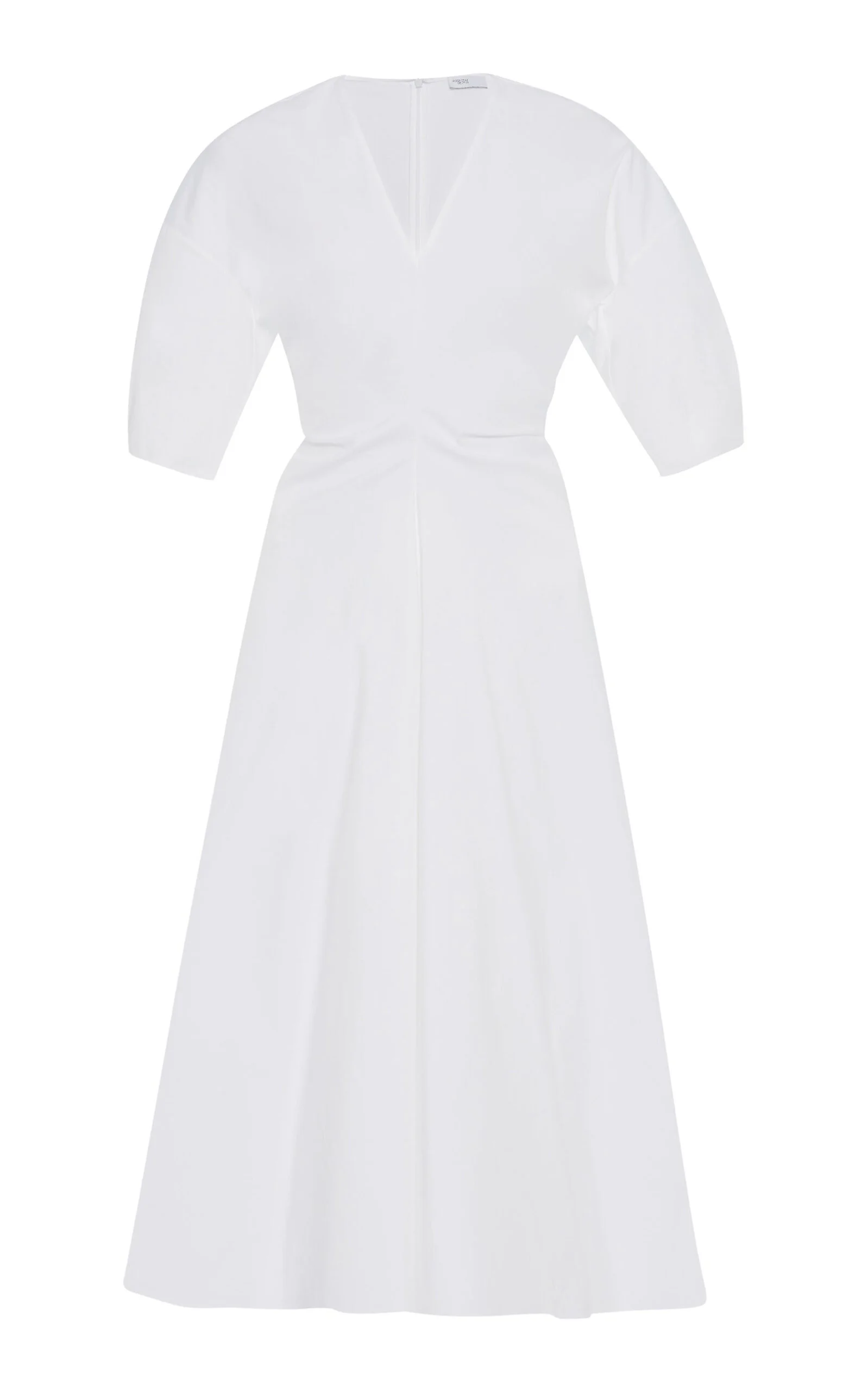 Stretch-Cotton Poplin Dress white - 1