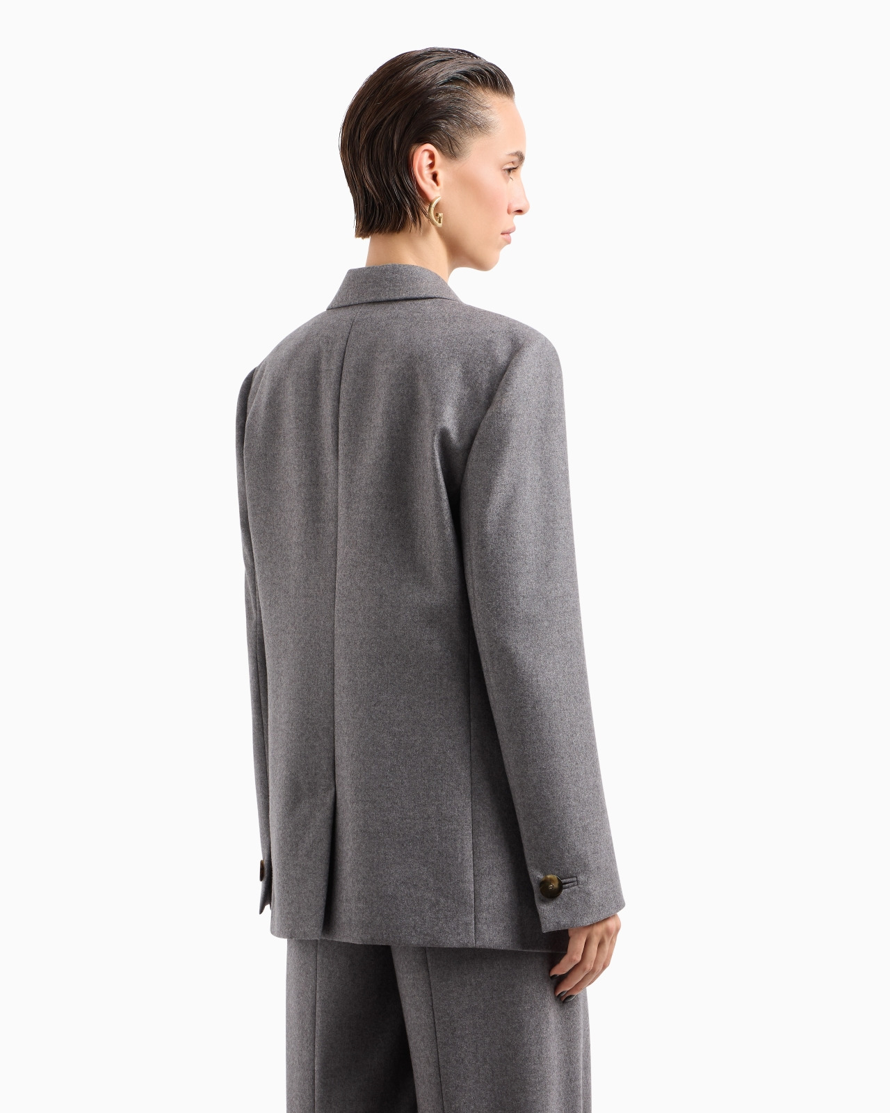 Cashmere flannel double-breasted jacket - 3