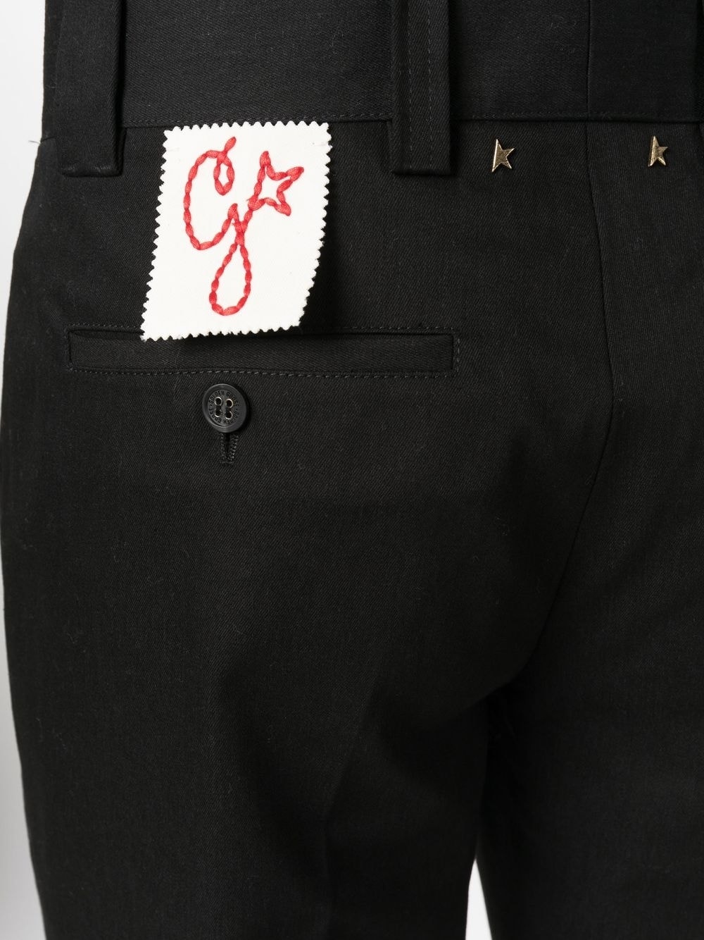 logo-patch straight-leg trousers - 5