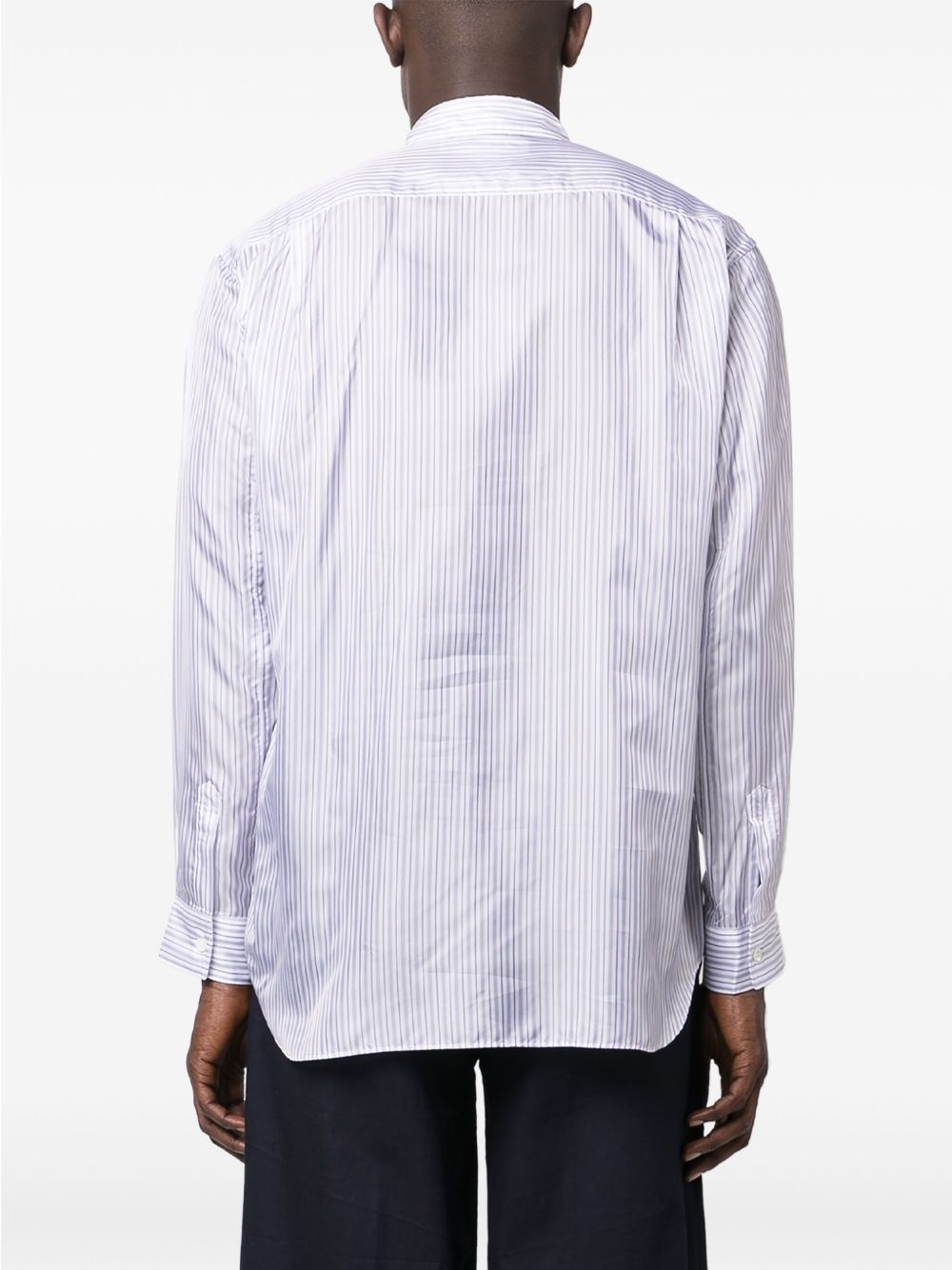 striped button-up shirt - 4