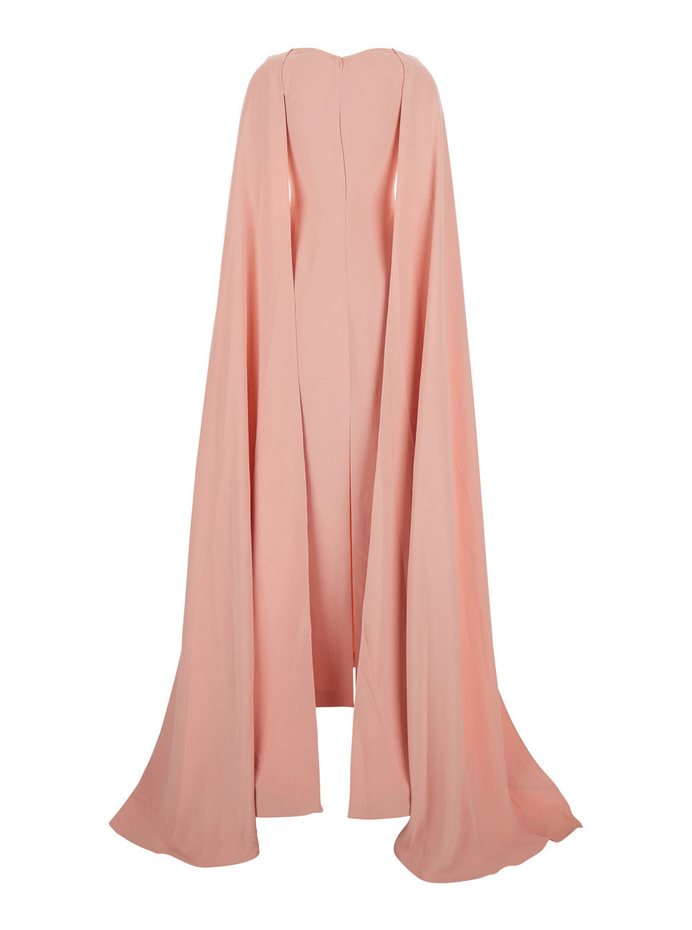 Solace London Women 'Morgan' Pink Long Dress With V Neck And Rear Single Slit In Tech Fabric Woman - 2