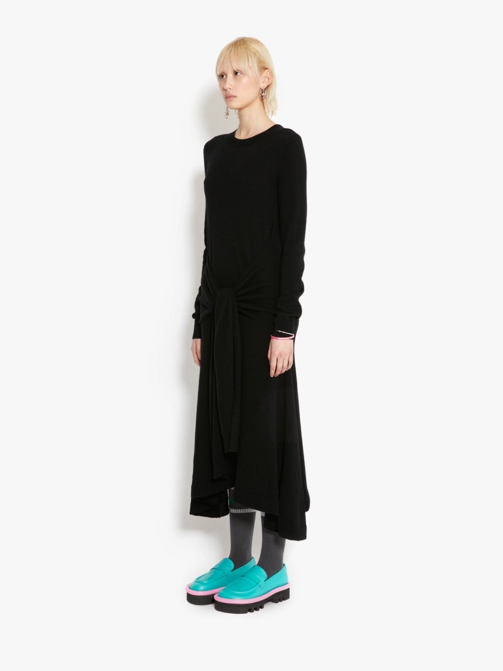 WAIST TIE A-LINE DRESS - 3