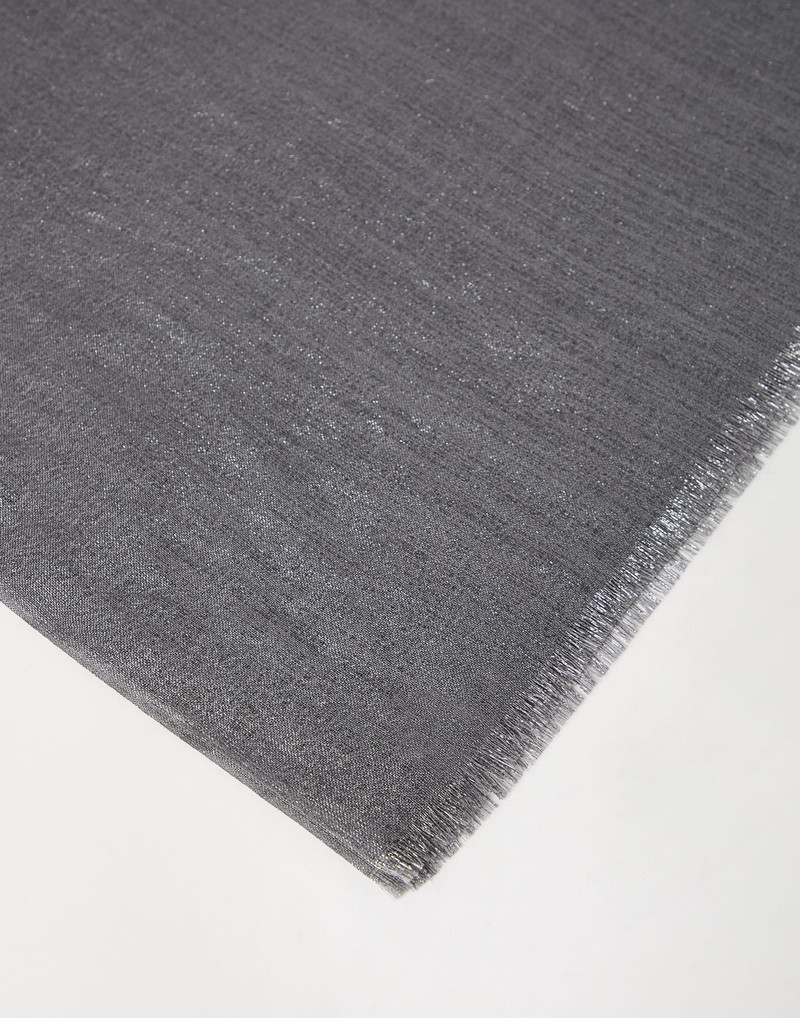 Brunello Cucinelli Cashmere and silk sparkling scarf outlook