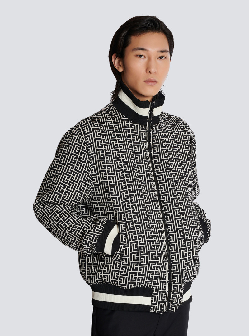 Reversible monogrammed bomber jacket 6