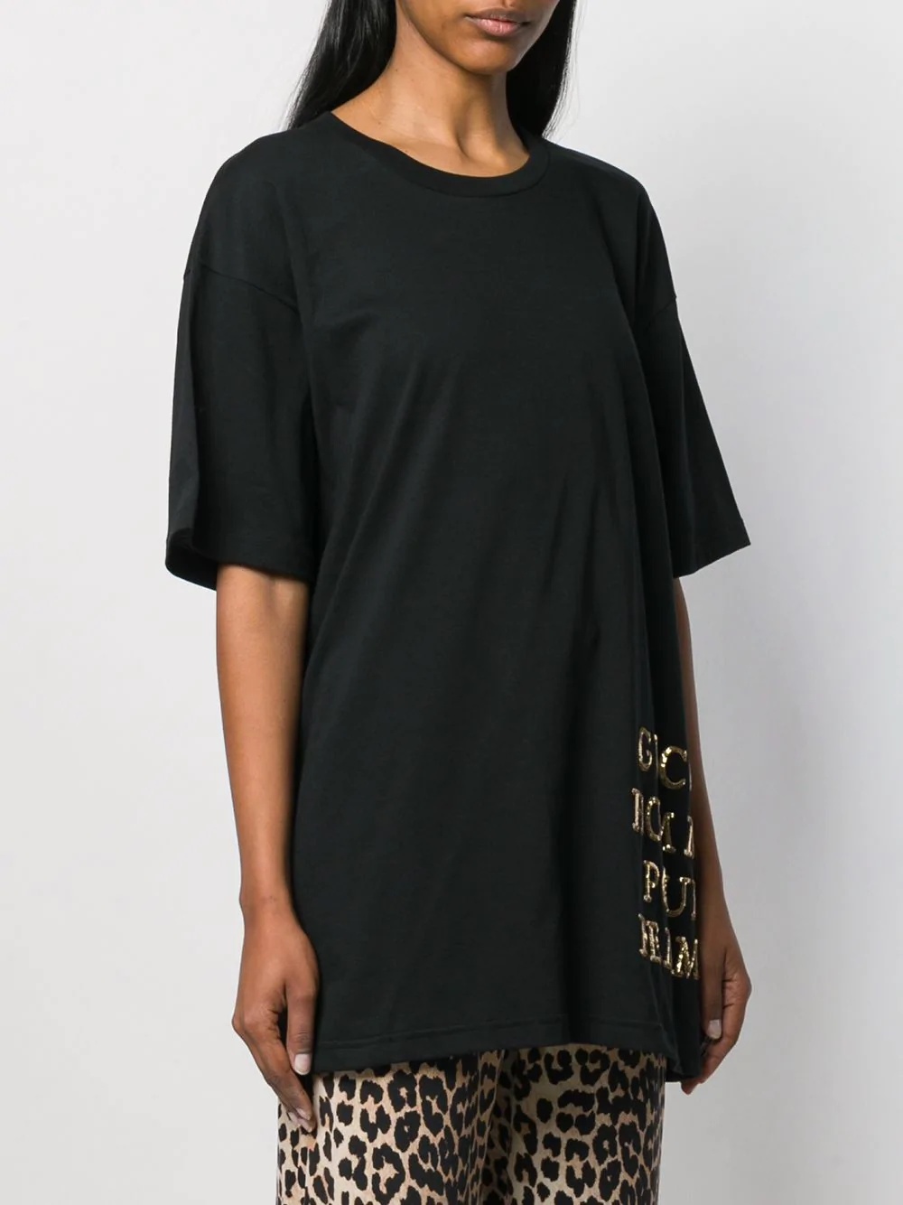 oversized sequin detail T-shirt - 3