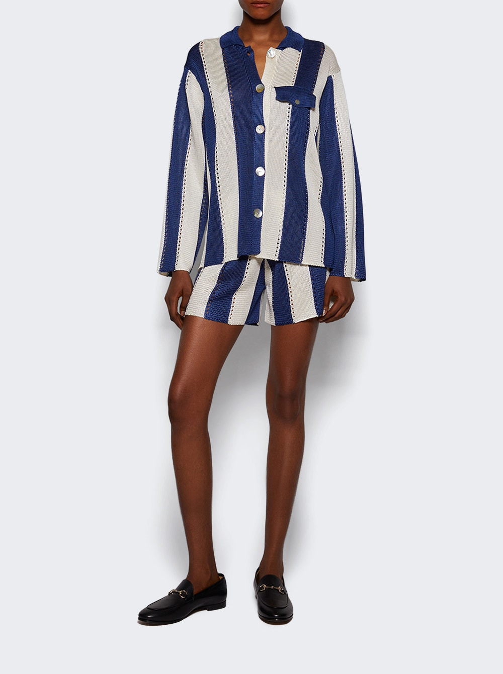 Cabana Stripe Short Navy And Natural - 5