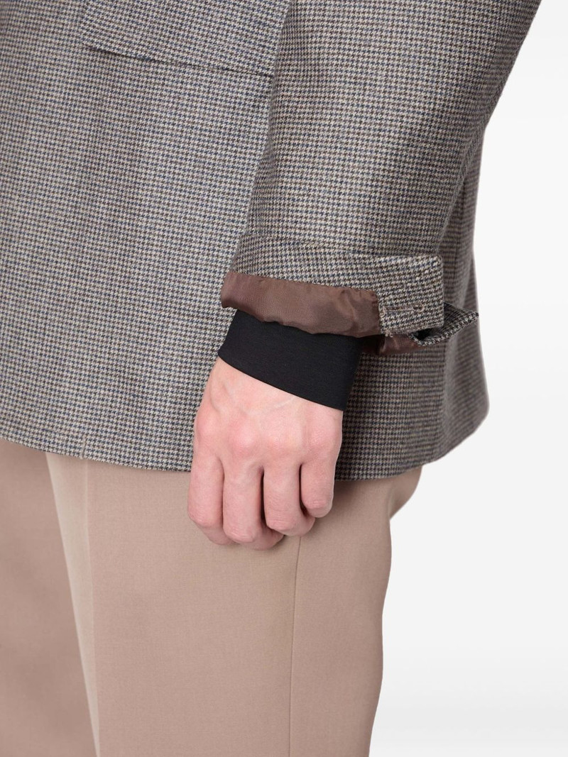 houndstooth frayed-edge blazer 4