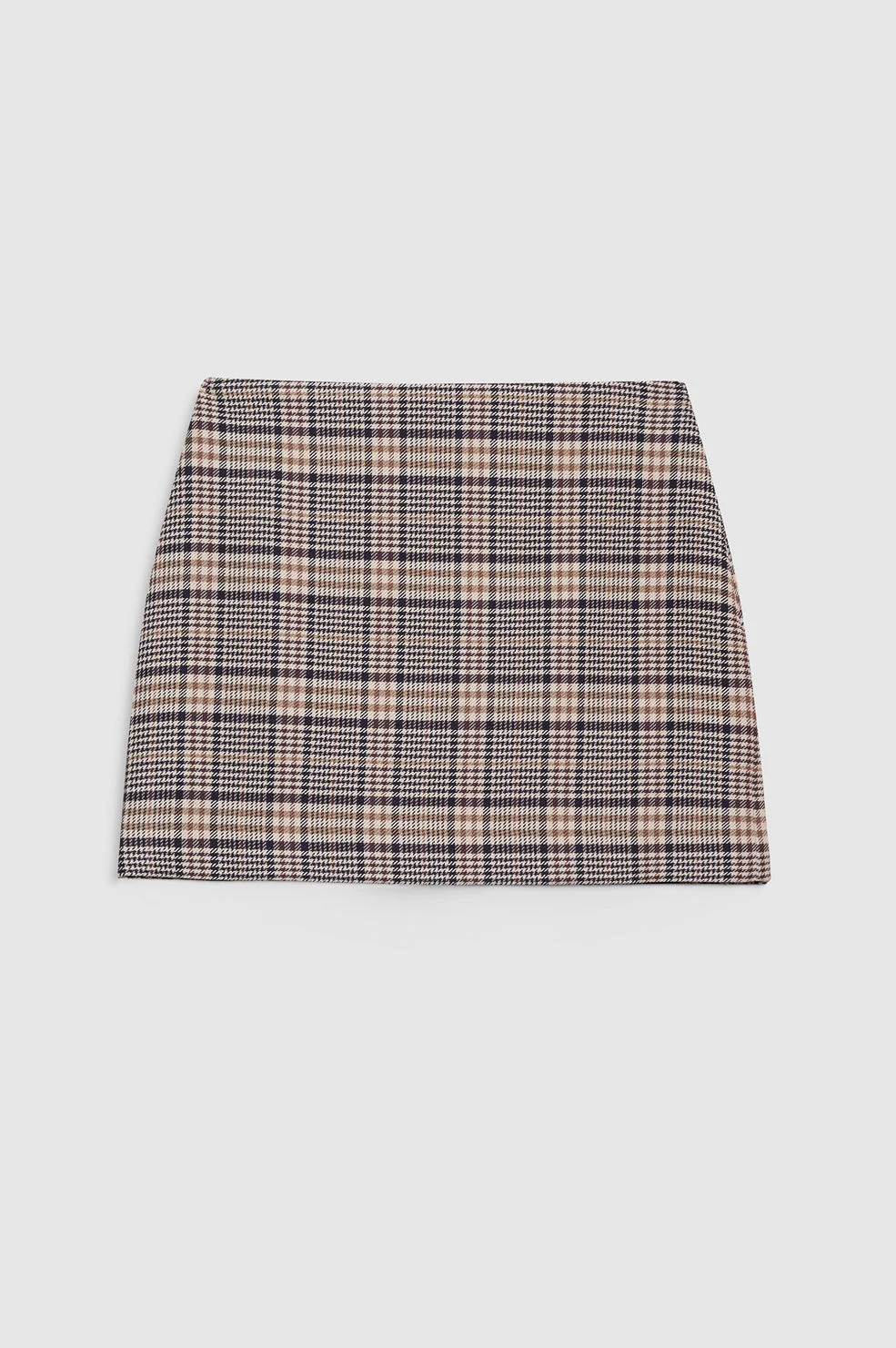 Tierra Skirt - Beige And Navy Checks - 1