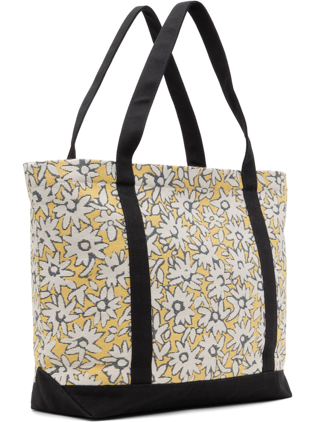 Yellow Daisy Field Large Jacquard Tote - 3