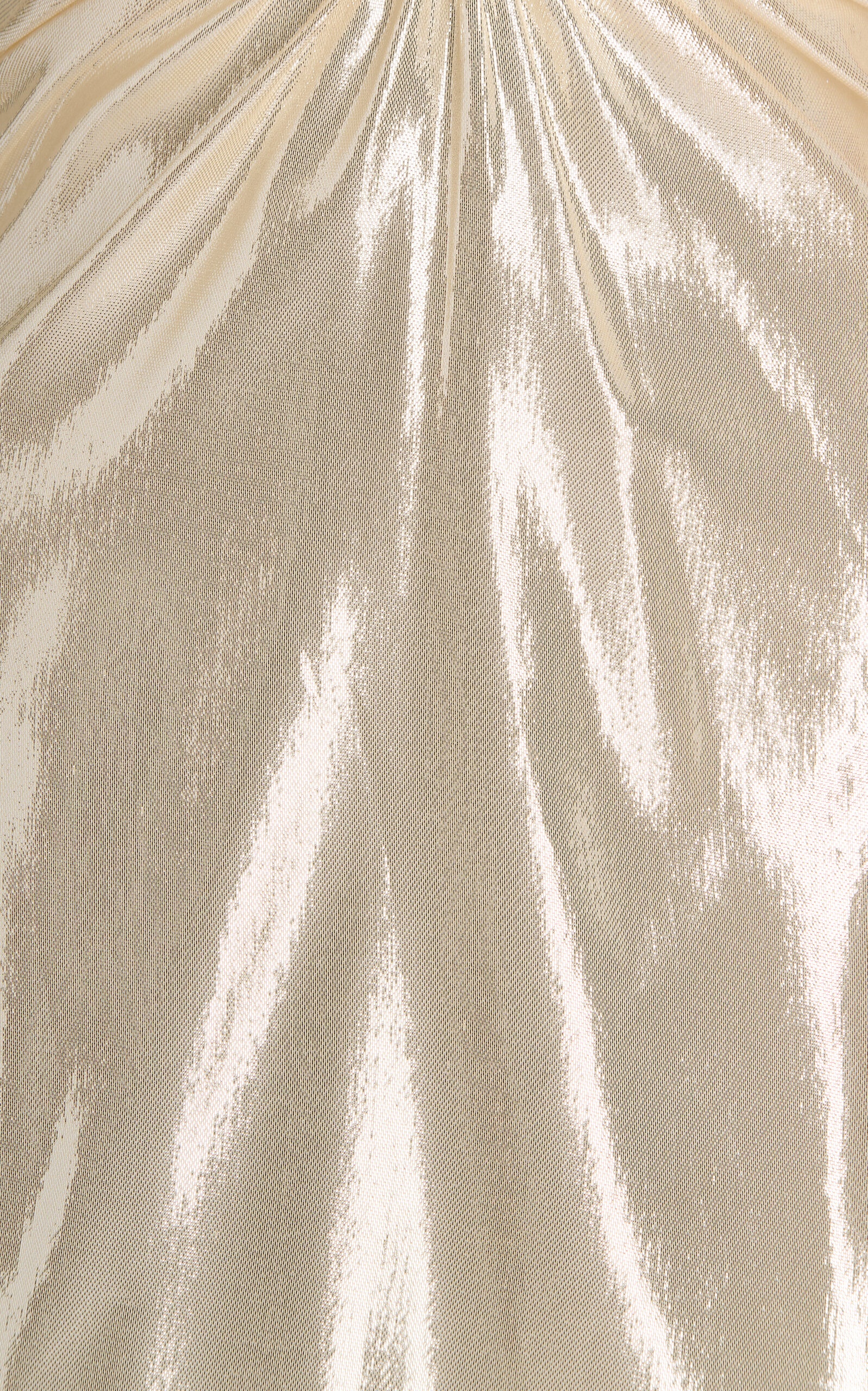Lace-Trimmed Satin Mini Dress metallic - 7