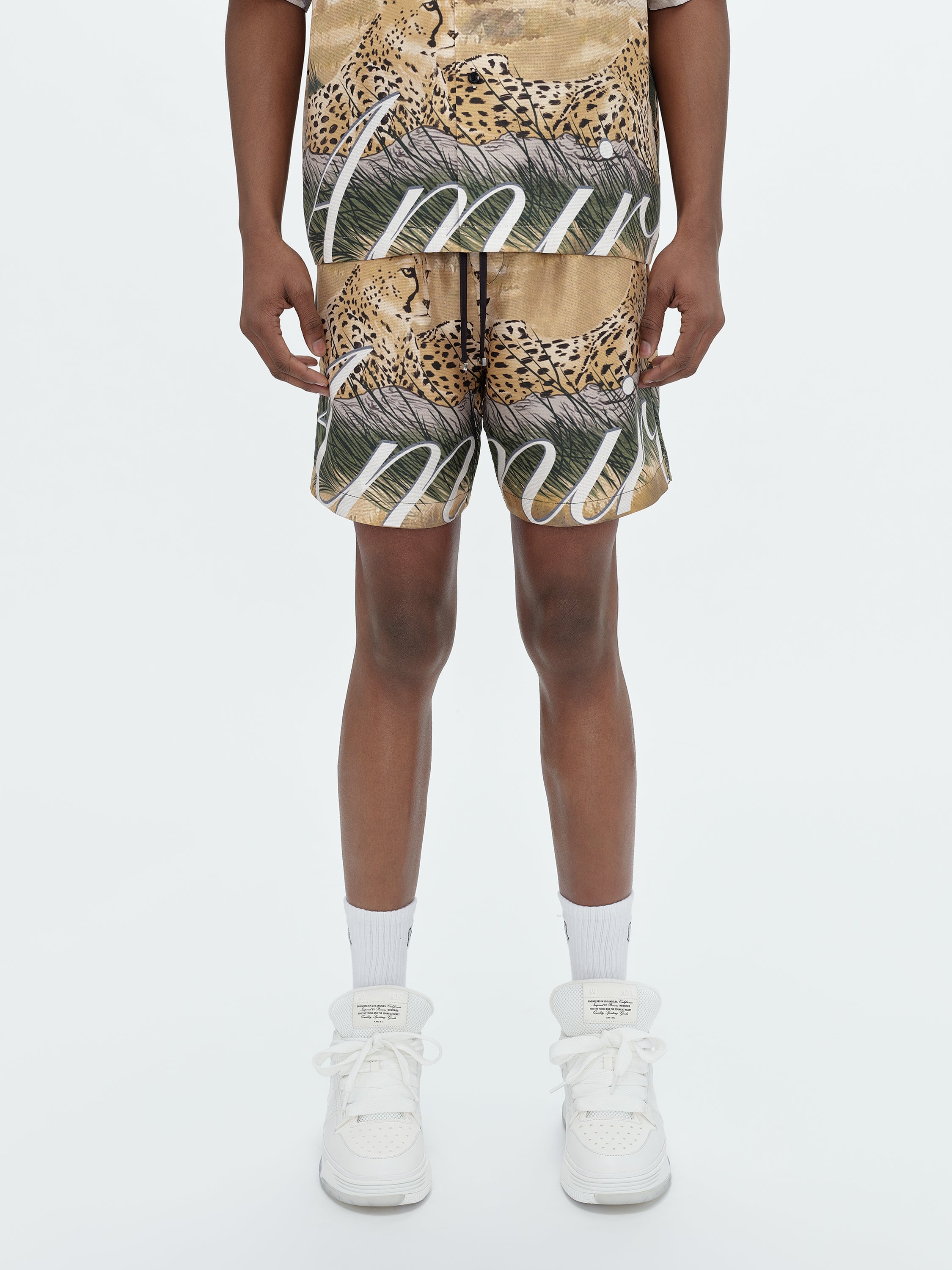 AMIRI, Cheetah Print Drawstring Shorts, Men