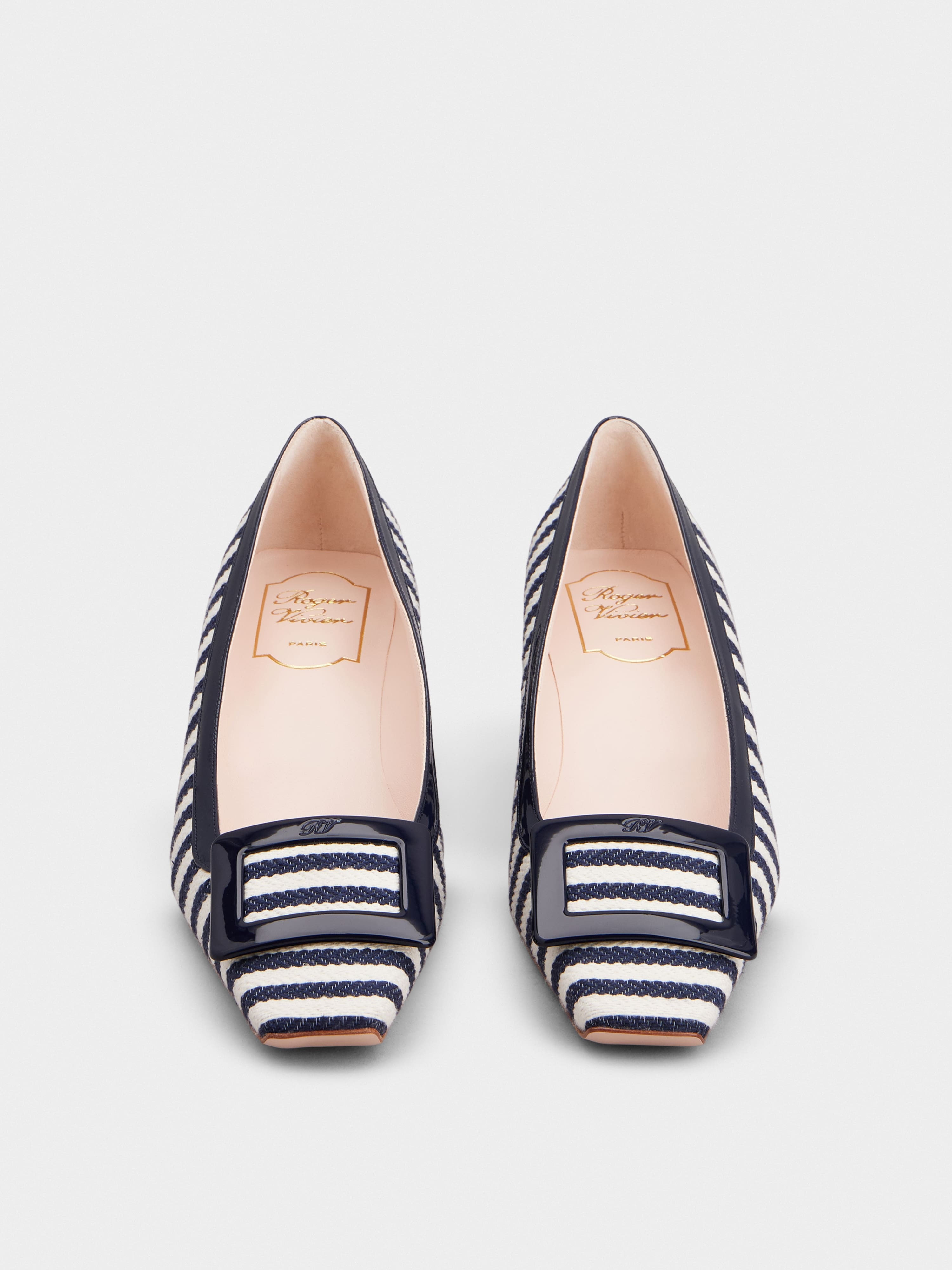 Belle Vivier Pumps in canvas - 7