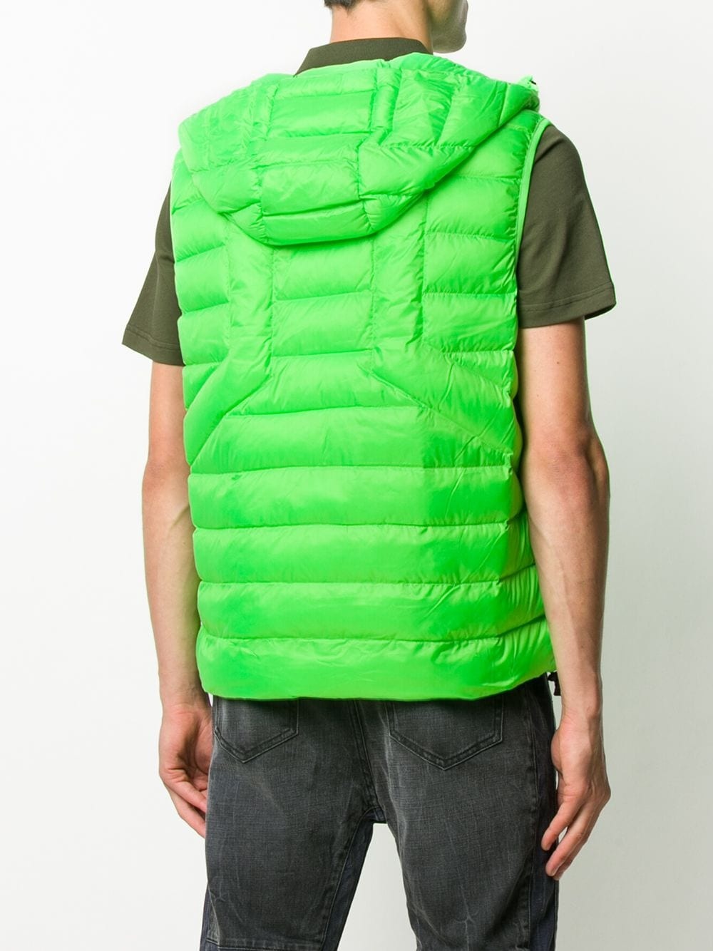 quilted hooded gilet - 4