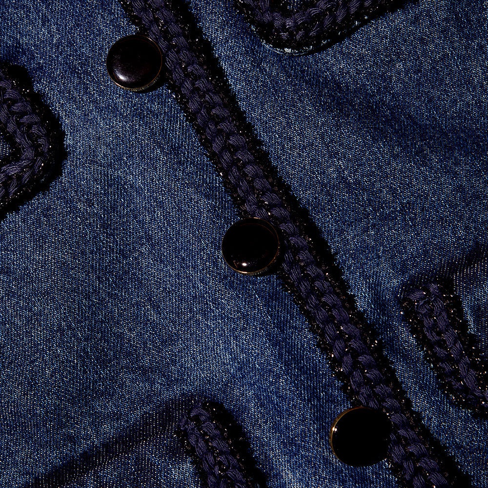 Braid Detail Denim Jacket - 5