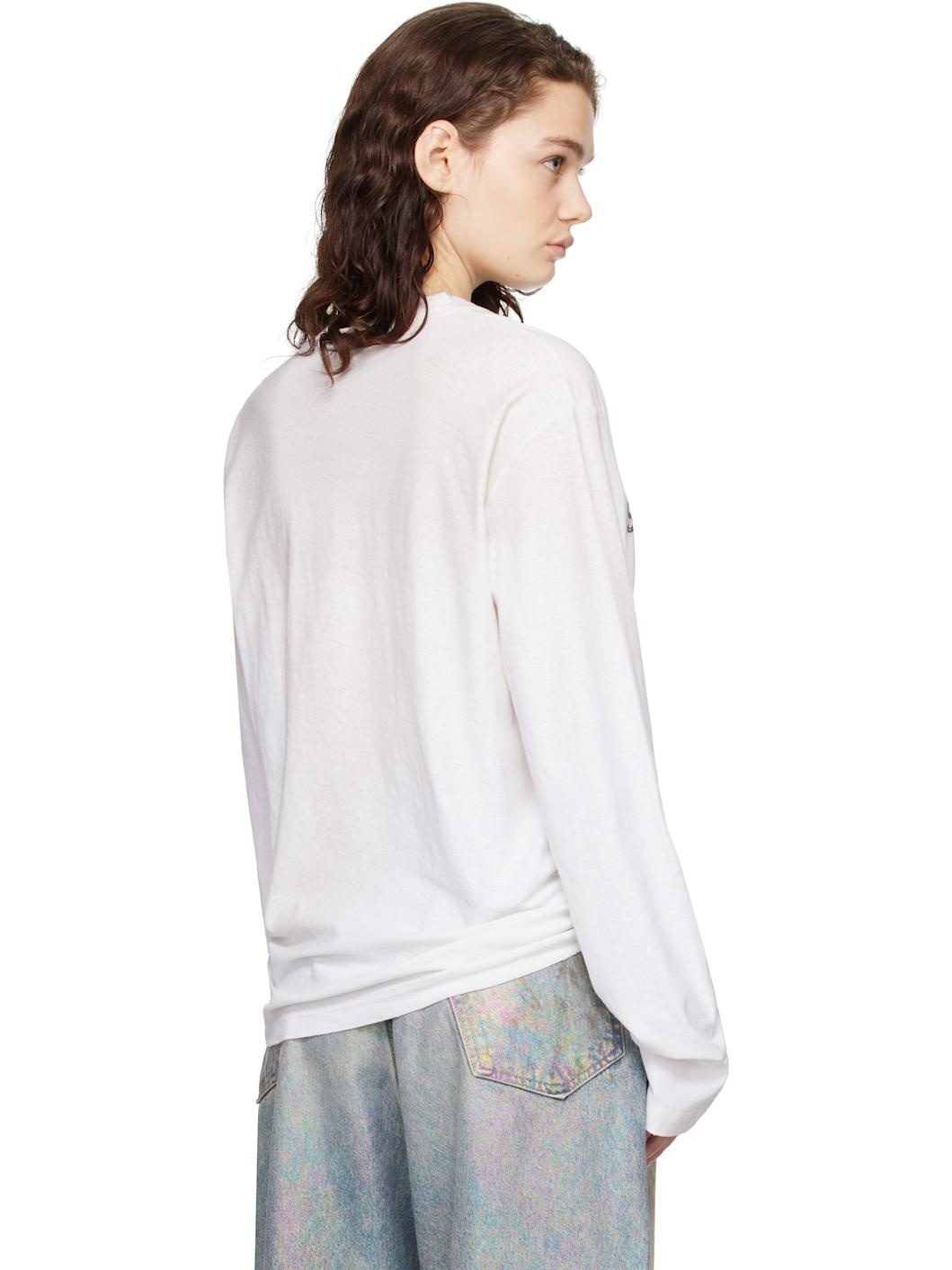 White Relaxed Fit Logo T-shirt - 3