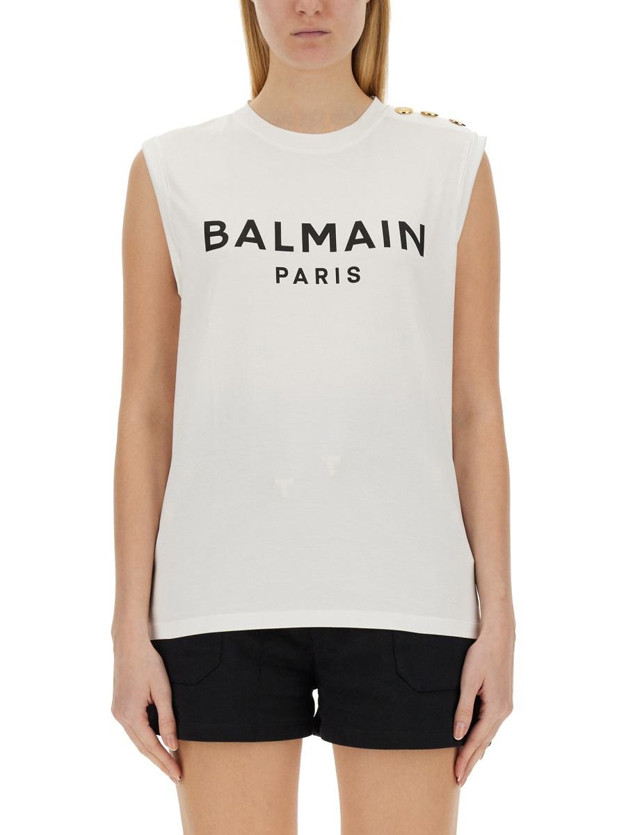 BALMAIN CAMISOLE WITH THREE BUTTONS - 1