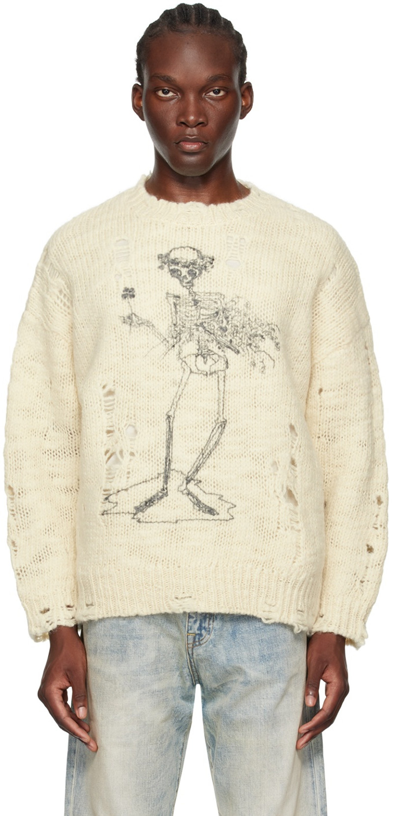 Off-White Distressed Sweater 1