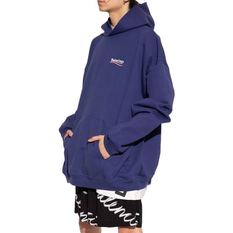 Balenciaga Political Campaign Hoodie 'Blue' 620973TKVI91195 - 4
