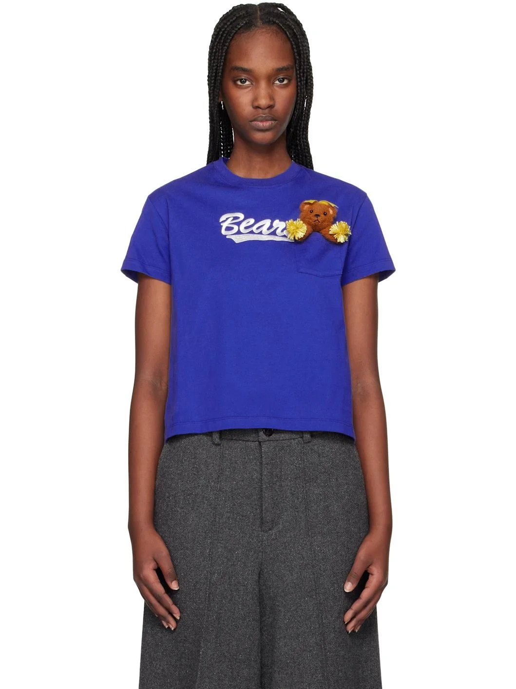 Blue Cheerleading Bear T-shirt - 1