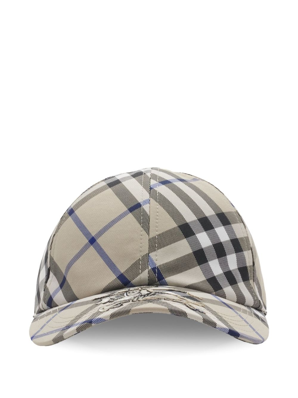 check pattern twill baseball cap - 1