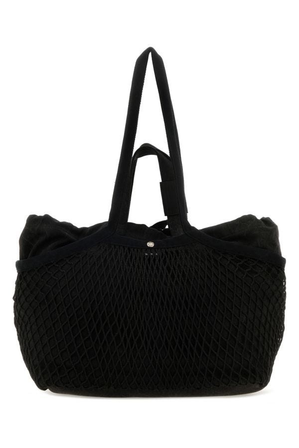 トートバッグ BALENCIAGA Black canvas and mesh medium 24/7 shopping bag BALENCIAGA Black canvas and mesh medium 24/7 shopping bag