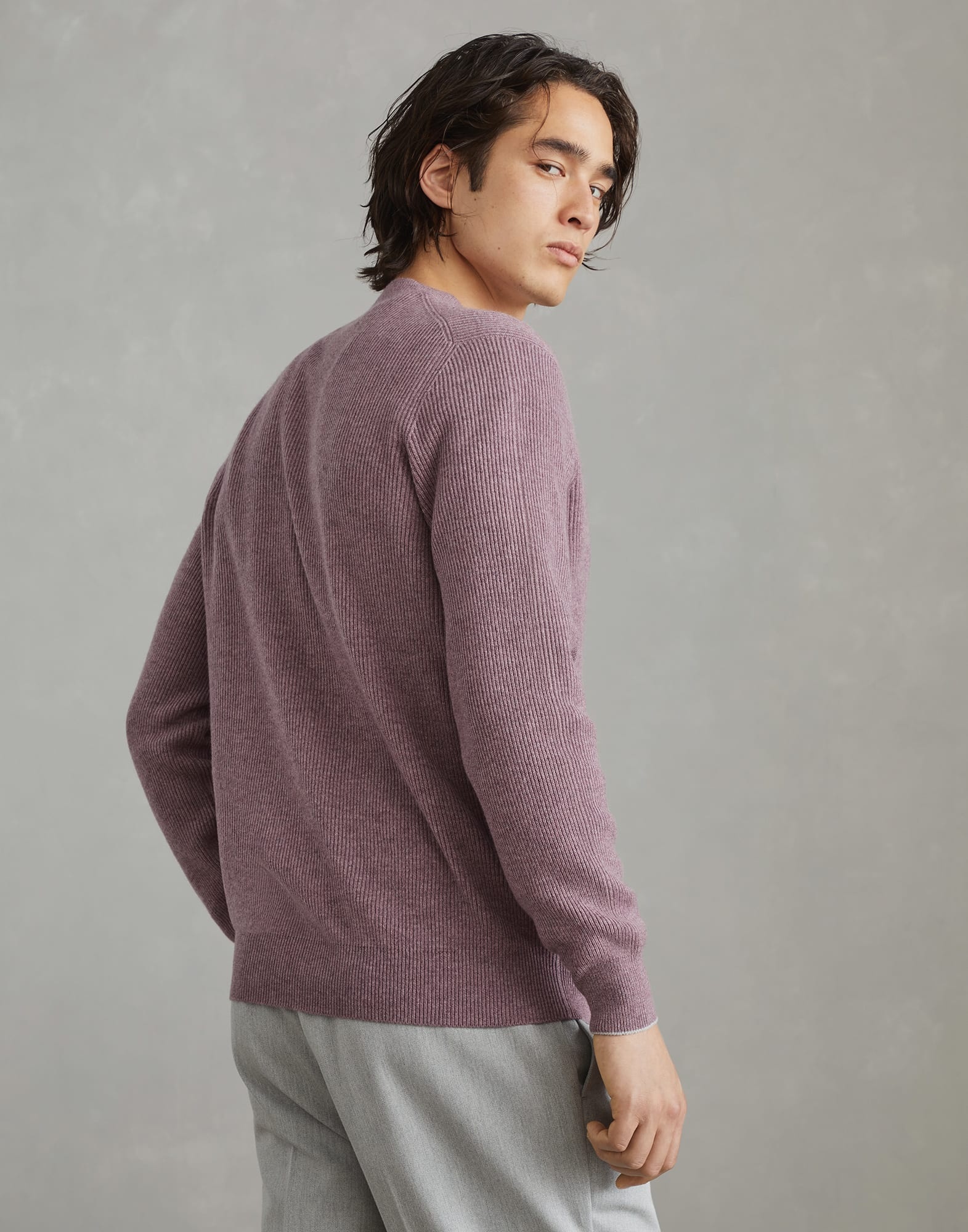 Cashmere English rib sweater - 2