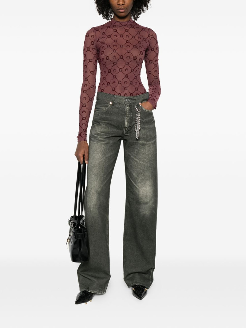 Marine Serre Moonogram long-sleeve top outlook