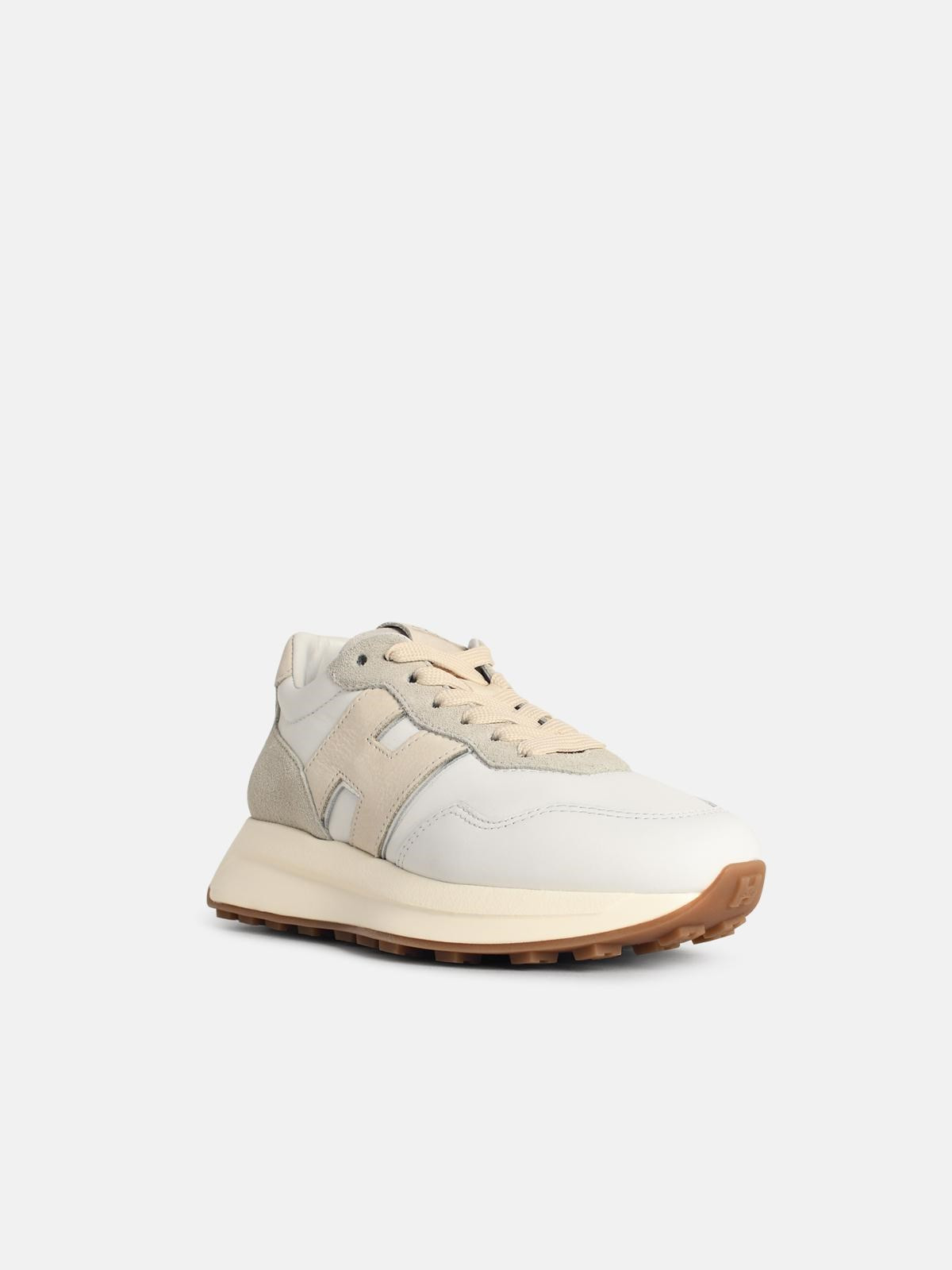 'H641' WHITE LEATHER SNEAKERS - 2